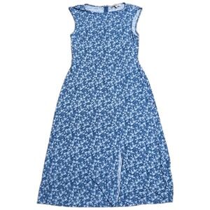 LOFT Floral Sleeveless Maxi Dress Women's Size 8 Blue